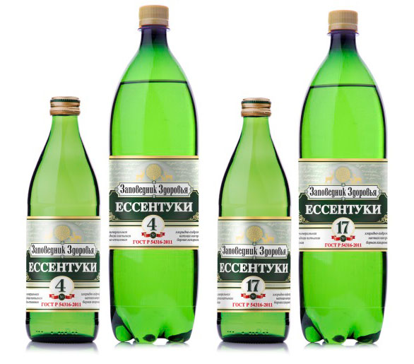 минеральные воды Ессентуки 4 и Ессентуки 17