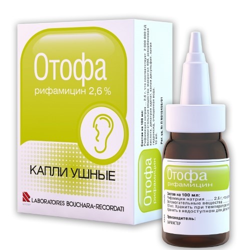 Капли в ухо при отите у взрослых отофа цена
